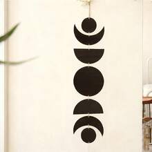 1 Piece Moon Cycle Wall Decor For Bedroom - Wooden Decorative Moon Phase Wall Art -Boho Wall Hanging Bohemian Decor For For Living Room,Home Decor ,Room Decor,Wall Decor Gifts Birthday Graduation