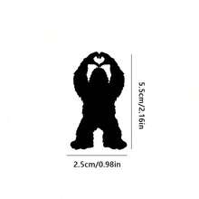 Tiny Bigfoot Heart Hands Vinyl Decal: Sasquatch Hidden Car Sticker,Car Rearview Mirror Stickers - Car Accessories - One-size - View 3