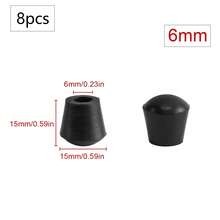 8pcs Round Furniture Foot Caps Chair Table Sofa Anti-Slip Silent Rubber Leg Pad Wooden Floor Anti-Scratch Protective Pad U029 - Black - View 19