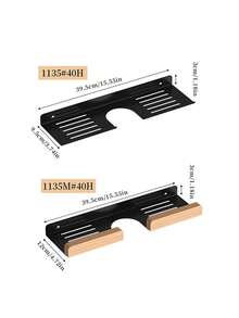 1件，洗脸盆置物架，免钻孔排水置物架，可置于马桶水槽龙头上方，非常适合整理浴室用品和配件，浴室配件，浴室工具 - 彩色 - 查看 3