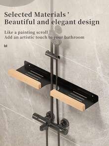 1件，洗脸盆置物架，免钻孔排水置物架，可置于马桶水槽龙头上方，非常适合整理浴室用品和配件，浴室配件，浴室工具 - 彩色 - 查看 10