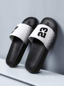 新款男士拖鞋沙滩凉鞋人字拖夏季拖鞋加大码轻便室内拖鞋 - 白色 - 查看 1