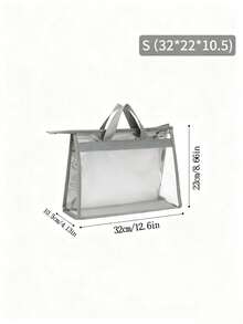 1pc Transparent Hanging Handbag Storage Bag - Waterproof Dustproof Bag, Suitable For Wardrobe Storage And Organization Of Designer Bags, Transparent Anti-Moth Anti-Humidity, Space Saving! (Display Prop Not For .) - Multicolor - View 14