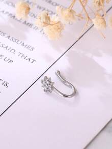 Tkool 1件不锈钢心形鼻钉饰品，批发 - 銀色 - 查看 5