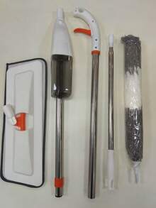 [Bộ sản phẩm] Cây lau nhà phun sương + Nhiều dụng cụ vệ sinh, Tay cầm bằng thép không gỉ bền chắc, Miếng lau rộng hơn, Lau khô và ướt đa năng, Không bám tóc, Cây lau phẳng, Lau rảnh tay, Tay cầm liền khối với vòi phun. Khử trùng, diệt khuẩn, khử mùi, làm sạch, giữ gìn không để lại vết nước. Dụng cụ vệ sinh gia đình, dụng cụ vệ sinh nhà bếp. Thích hợp cho sàn nhà, gạch, đá cẩm thạch, tấm ốp tường. Quà tặng ngày lễ - Nhiều màu - Xem 22