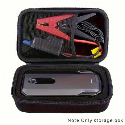 Portable Car Emergency Jump Starter Storage Box - Heavy Duty Portable EVA Car Emergency Jump Starter Organizer Box | Shock-Proof Storage Case With Mesh Pockets, Compact Emergency Tool Compartments To Hold Jump Starter, Batteries, Screwdriver, Etc. - Suitable For Roadside Emergencies, Car Repairs, DIY - Lightweight & Durable, Fits Various Car Emergency Jump Starters