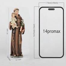 BC Catholic St. Anthony Statue  Figure Religious Gift To Dad Inspirational Home Décor 6" H Renaissance Sculpture Handmade By Buildclassic - 6 inchH - Xem 3