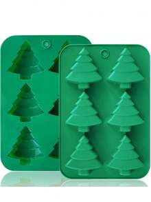 Formy silikonowe w kształcie choinki do mydła, czekolady, ciasta, bomby kakaowej, bomby do kąpieli, lodu, świec, jedzenia, 3D, świąteczne przysmaki, tacki do pieczenia i zamrażania, akcesoria kuchenne, forma do pieczenia