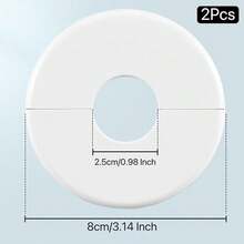 Round Wall Split Flange, Plumbing Cover Plates, Split Flange Design For 0.98" Pipes| Decorative Faucet Escutcheons For Bathroom & Kitchen Pipes| Easy  Installation, No Tools Needed (2-Pack) - 1_ - 查看 5