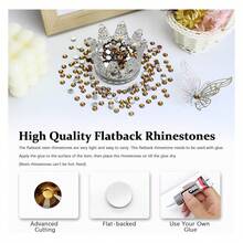 4500PCS Resin Flatback Rhinestone, 2mm 3mm 4mm 5mm 6mm Yellowish Brown Flatback Rhinestones For Tumblers, Nails Art, Mugs, Bottles, Craft Dration, Loose Bling Glitter Gem Stone - 多色107 - 查看 2