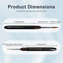 1pc Squirrel Hair & 1pc Purple Mink Hair Professional Watercolor Portable Painting Brushes, Art Supplies For Watercolor, Acrylic, Gouache, Oil Painting And Crafts - High Quality Art Brushes For Artists Who Value Tool Quality And Comfort - one-size - View 4