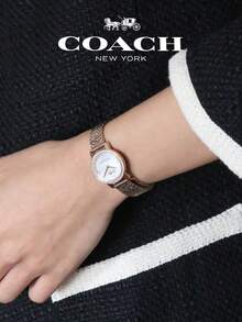 Coach Audrey Crystal Mother Of Pearl Dial Ladies Watch