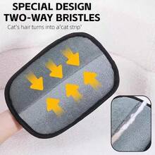 1只黑色宠物毛发清洁手套，两种尺寸可选，五种颜色可选，多功能宠物用品，适用于猫狗。有效去除衣物、沙发、家具和猫抓板上的宠物毛发，尤其适合冬季换毛季。双面清洁手套，可用于宠物美容和家居毛发清洁。宠物主人保持家居环境清洁的必备工具。 - 彩色 - 查看 2