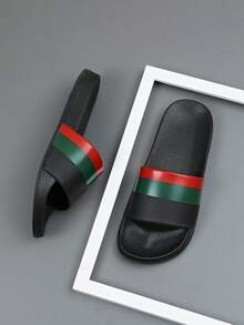 Plus Size 23# Men's Summer Slippers, Size 36-48, Outdoor Comfortable Casual Shoes, Lightweight Non-Slip House Slippers, Wear-Resistant Breathable Men's Sandals, Outdoor & Daily Wear (Asymmetric Pattern). The Soles Of These Slippers Are Made Of EVA Material. Do Not Expose To Direct Sunlight For A Long Time, Otherwise The Shoes Will Shrink. - 1978 Black - View 7