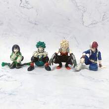 我的英雄/角色 Deku、Bakugou、Izuku、Todoroki、Momo Sakamoto 坐姿系列动作动漫模型雕像，桌面摆件，电脑机箱装饰品，家居装饰，小礼物，万圣节，圣诞节礼物 - 彩色 - 查看 3