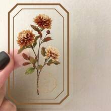 50pcs Retro Floral Branches Stickers Laptop Phone Case Notebook Scrapbooking Car PET Waterproof Cartoon Flower Decal