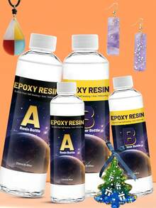 Bộ nhựa epoxy 240ml/500ml, thích hợp cho nghệ thuật, trang sức, đồ thủ công mỹ nghệ, cốc thủy tinh và các sản phẩm thủ công tự làm khác. - Nhựa Epoxy - Xem 8