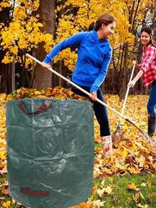 Set Of Garden Waste Bags Durable PP Yard Debris Bags, Reusable Lawn And Leaf Collection Sacks