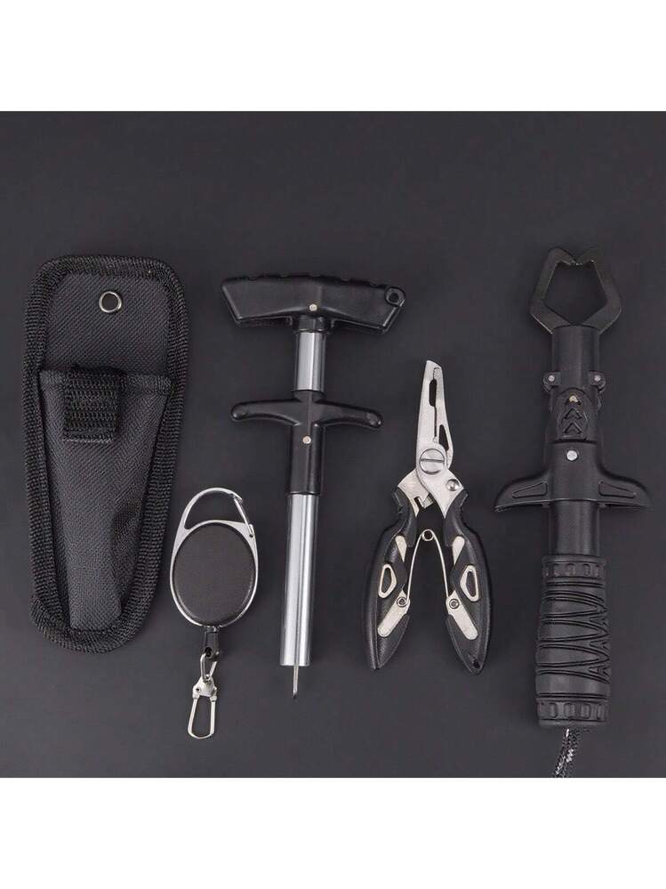7 Pcs Fishing Tool Kit Fishing Pliers Kit Fishing Gear Fish Hook Remover Fishing Backpack Digital Scale Gripper Sheath Lanyards Separator - View #8