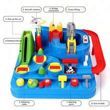 1pc 2025 New Parking Garage Puzzle Car Adventure Track Playset - Birthday Gift, Holiday Gift, Perfect Gift For Boys & Girls - Multicolor - View 2