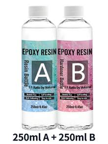 240ml/500ml Transparent Epoxy Resin Glue, For Crafts, Jewelry Making Kits, Jewelry, Tabletop, Molds - Epoxy Resin - View 4