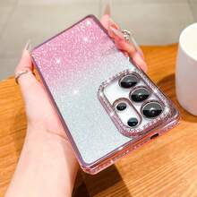 奢华电镀水钻亮片手机壳，兼容 17/16E/15/14/13/12/11/X/XS Max/XR/Pro Plus，三星 Galaxy A02S/A03/A03S/A04/A05/A06/A07/A12/A13/A14/A15/A16/A17/A22/A23/A24/A25/A26/A32/A33/A34/A35/A36/A50/A51/A52/A53/A54/A55/A56/S20/S21/S22/S23/S24/S25/Note20/EDGE，荣耀 Y9s/X9a/X9b/X9c - 粉色 - 查看 4