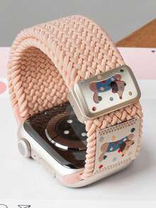 夏季时尚可爱狗磁性尼龙表带适用于 10 Ultra 9 8 7 6 SE 5 可调节针织表带适用于手表 42 毫米 46 毫米 49 毫米 45 40 42 44 38 礼物