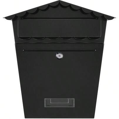 Indoor And Outdoor Wall Mount Locking Mailbox Secure Key And Lock Mechanism Weather Resistant And Durable Easy Access Metal Flap Includes 2 Keys And Mounting Hardware 13x14x5 In