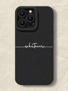 1 funda para iPhone a prueba de golpes, con estampado de letras, compatible con iPhone 11-16 Pro Max, carcasa de TPU resistente a arañazos e impermeable. - Multicolor - Ver 1