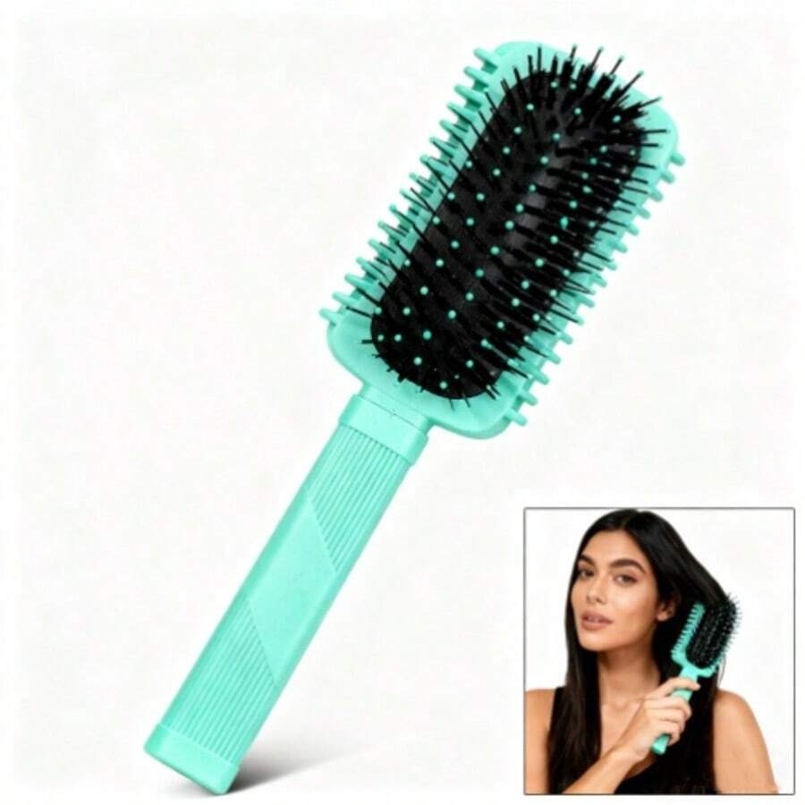 Curly Hair Brush, Volume Curl Defining Brush For Detangling Shaping And Styling Women's Curls, Reduce Pulling (Green) - 薄荷綠 - 查看 1