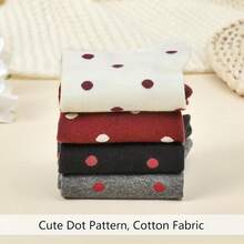 Women Striped Socks, Cute Ankle Calf Sock For Women Cotton Knit Size 5-9, Medium Casual Women's Novelty Socks{Inchsize_nameinch:Inch5-9inch,Inchcolor_nameinch:InchDotsWhiteBeigheBlackGreyPinkBowinch} - 粉色 - 查看 5