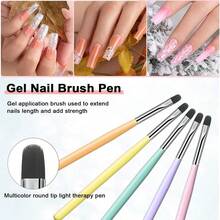 1-8pcs/Set UV Gel Nail Brushes, Suitable For Gel Extension, Nail Art Design, Gel Nail Brushes, Extension Powder, Nail Stickers, Nail Art Pen Set - Multicolor - View 5
