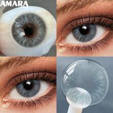 AMARA 藍色隱形眼鏡，自然外觀，藍色隱形眼鏡，灰色隱形眼鏡，棕色隱形眼鏡，聖誕派對隱形眼鏡 - MELBOURNE-BLUE - 查看 4