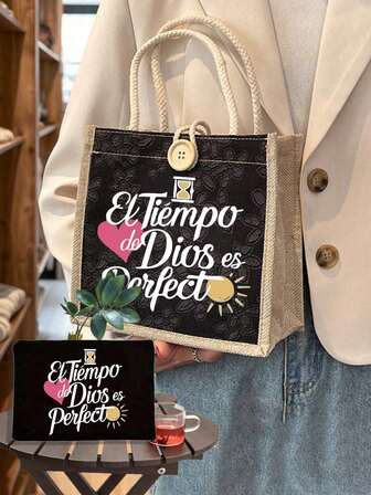 Bolsa de lona con tema de tiempo, diseño de corazón de amor, luz y patrón, bolsa de compras reutilizable con estampado para mujeres, con doble asa, bolsa escolar de gran capacidad, bolsa de hombro casual, bolsa de almacenamiento navideña, bolsa de almuerzo de vuelta al colegio, adecuada para ir al trabajo, la escuela y de compras, conveniente para uso al aire libre, mejor opción como regalo para familiares y amigos, regalos para maestros, regalos del Día de la Madre, días festivos y festivales