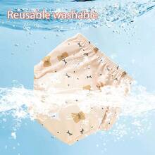 3 قطع من سراويل التدريب على الحمام القابلة لإعادة الاستخدام والغسيل للأولاد والبنات، بطبعات حيوانات جميلة، مقاس عادي، بدون حزام خصر، متوسطة المطاطية، سراويل تدريب على الحمام للمواليد، من مواد ناعمة قابلة للغسيل آليًا/يدويًا - هدية رائعة للأطفال في المناسبات المختلفة (المقاس أصغر من المعتاد، يُنصح بطلب مقاس أكبر) - متعدد الألوان - مشاهدة 4