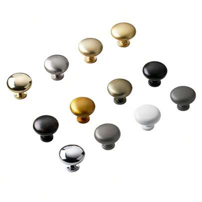 مقابض خزانة وأدراج دائرية، مناسبة لأدراج طاولة الزينة والمقابض ذات الفتحة الواحدة لأبواب الخزانة