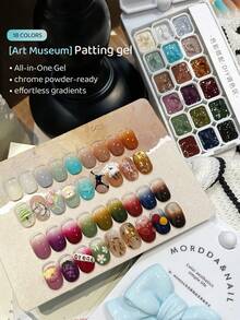 MORDDA 18 Colors Patting Glue Smudge Canned High Saturation Popular Semi-Solid Nail Polish Glue Women's Salon Manicure DIY - Nhiều màu - Xem 1