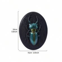1件彩色甲虫系列装饰挂件,黑色椭圆形甲虫造型ABS树脂手工工艺品墙饰,昆虫爱好者、昆虫博物馆、主题派对装饰、家居墙饰的理想之选 - 彩色 - 查看 17