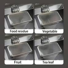 1个强力吸盘式厨房水槽过滤器 - 一次性厨房滤网，防止堵塞，耐用PET材质，适用于剩菜剩饭和垃圾，厨房用品，厨房配件，厨房工具