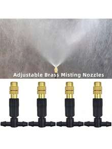 "Efficient Water-Saving Drip Irrigation System Kit With 1/4'' Mist Nozzles & Locking Fittings - Automatic Plant Spray & Dust Reduction Watering Nozzles, Compatible With 1/4'' Drip Tubing For Potted Plants, Flower Beds, Garden Irrigation Supplies" - Multicolor - View 5