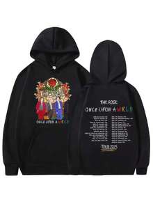 Once Upon AWRLD World 2025 New Hoodie Men Women Hop Kpop Pullover Sweatshirt Retro Long Sleeve Oversized Hoody IFWZ - Black - View 7