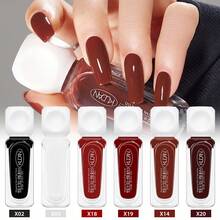 6瓶/套 10毫升 可剥离水性指甲油，无异味，无需烘烤，快干持久，纯色指甲油，适合沙龙DIY居家使用，多种颜色可选