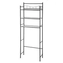 Over-The-Toilet 3-Shelf Bathroom Storage Unit - Black Steel - màu đen - Xem 2