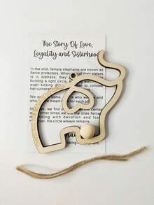 1 pieza/2 piezas Tarjeta de con elefante, regalo de elefante con una historia de amor y lealtad, colgante de elefante de hermandad y , adecuado para mujeres, mejor regalo de para hermanas y amigas, regalo de Año Nuevo, regalo de cumpleaños de San Valentín - Multicolor - Ver 4