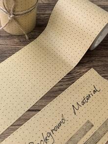 1 Roll Plaid Kraft Paper Tape, Writable For DIY Scrapbooking And Decoration - Multicolor - View 7