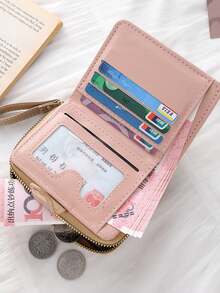 Women's Mini Wallet, Cute Cat Pattern, Small Zipper Coin Purse With Multiple Card Slots And Wrist Strap - Lightweight And Portable, Can Hold Cash, ID And Coins, Large Capacity Short Wallet, Fashionable And Adorable Faux Leather Coin Pouch, Suitable For Daily Use, Commuting, And An Ideal Gift For Friends And Family. - Multicolor - View 7