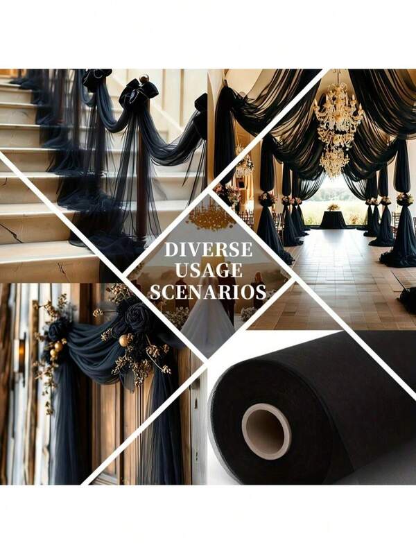 Cortina transparente de flujo ultra delgado, decoración de fondo para boda, fondo de fotografía de boda, decoración del escenario de boda, decoración de fiesta de compromiso, decoración de la habitación de boda, voile de iluminación suave, voile de inauguración de la casa, decoración de fiesta de cumpleaños, fondo de evento