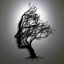 1 قطعة ديكور جداري معدني على شكل فرع شجرة أنيق وبسيط - لوحة زخرفية حديثة مصنوعة بعناية، مناسبة للمكتب والمنزل والغرفة والشرفة والمطبخ وجدران الحديقة والمتجر والمقهى وصالة الرقص والبار والطراز الريفي، هدية عيد ميلاد أو هدية ترحيب بالمنزل الجديد، قابلة للإزالة وإعادة الاستخدام - المادة: حديد - الأسود - مشاهدة 6