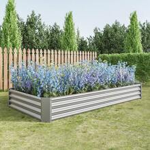Metal Raised Plant Bed, Raised Garden Beds Made Of Sturdy Steel Sheet With Stable Design, Rust Protection And Long Durability, Soil-Free Raised Bed Kit, Ideal For Vegetables, Herbs And Flowers