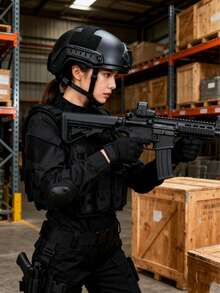 Tactical Helmet, Riot Control Special Forces Tactical Tiger Point Special Operations Training Helmet, Made Of Fiberglass, With Adjustable Chin Strap, Night Vision Device Mount, And Side Rails